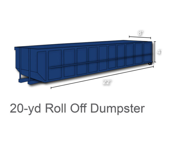 20 yard roll off dumpster